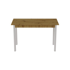 Стіл кухонний Ferrum-decor Маріо 75x120x60 Білий ДСП Дуб Артізан 16мм (MAR0027) Хмельник