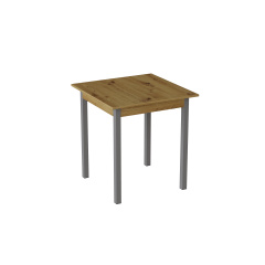 Стіл кухонний Ferrum-decor Дієго 75x80x80 Сірий ДСП Дуб Артізан 16мм (DIE0062) Изюм