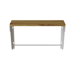 Полиця настінна Ferrum-decor Світ 300x500x150 метал Білий ДСП Дуб Артізан 16 мм (SVI0013) Хуст