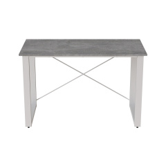 Письмовий стіл Ferrum-decor Драйв 750x1000x600 Білий метал ДСП Бетон 16 мм (DRA021) Якимівка