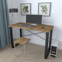 Письмовий стіл Ferrum-decor Драйв 750x1200x600 Чорний метал ДСП Дуб Артізан 32 мм (DRA153) Буча