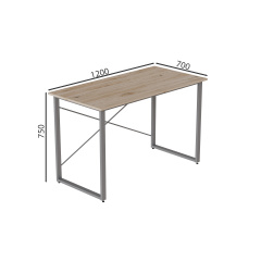 Комп'ютерний стіл Ferrum-decor Дейв 75x120x70 сірий ДСП Дуб Сан-Маріно 32мм Одеса