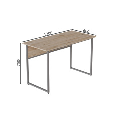 Комп'ютерний стіл Ferrum-decor Коді 75x120x60 сірий ДСП Дуб Сан-Маріно 16мм Кропивницький