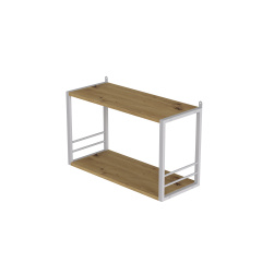 Книжкова полиця універсальна Ferrum-decor Стім 1 38x63x26 білий ДСП Дуб Артізан 16мм (XK00027) Черкассы