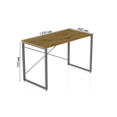 Письмовий стіл Ferrum-decor Конект 75x120x60 см Дуб Артізан (XK00177) Суми