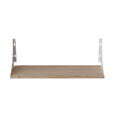 Полиця настінна Ferrum-decor Ханді 2 240x700x240 метал Білий ДСП Дуб Сан-Маріно 16 мм (XND0051) Кременец