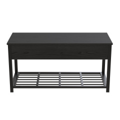 Банкетка з ящиком Ferrum-decor Дрейк 1 550x1000x400 метал Чорний ДСП Сосна Кембра 16 мм (DRE0003) Братское