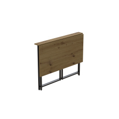 Стол раскладной Морис Ferrum-decor 750x1000x600 Черный металл ДСП Дуб Артизан 16 мм (MORI006) Вараш