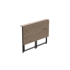 Стол раскладной Морис Ferrum-decor 750x1000x600 Черный металл ДСП Дуб Сан-Марино 16 мм (MORI002) Шепетівка