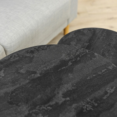 Журнальний стіл Adore Décor Модерн S Круглий 40х40х43 см Білий/Вугільний камінь Херсон