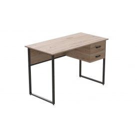 Компьютерный стол Ferrum-decor Дакота 76x140x70 черный ДСП Дуб Сан-Марино 32мм