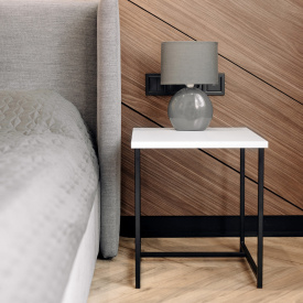 Журнальний стіл Adore Décor Квадро S Квадратний 40х40х43 см Чорний/Білий