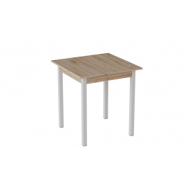Стол кухонный Ferrum-decor Диего 75x80x80 Белый ДСП Дуб Сан-Марино 16мм (DIE0037)