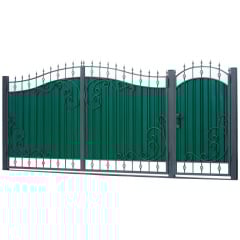 Ворота розпашні з профнастилу