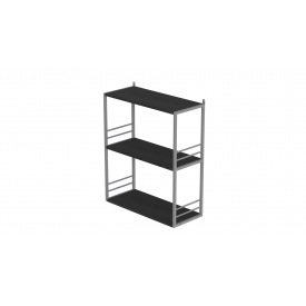Книжная полка универсальная Ferrum-decor Стим 2 74x63x26 серый ДСП Сосна Кембра 16мм (XK00054)