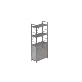Этажерка 3/60 Ferrum-decor Серии Конект с тумбой 144x60x28 Серый ДСП Бетон (FD1041)