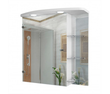 Дзеркальна шафа у ванну кімнату Tobi Sho 66-sz з підсвіткою 620х600х125 мм