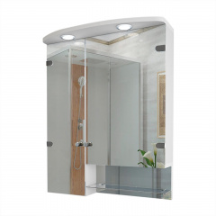 Зеркальный шкаф в ванную комнату Tobi Sho 750-SZ с подсветкой 752х600х125мм Новомиколаївка