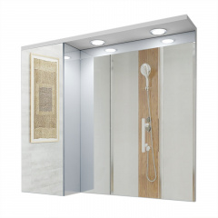 Зеркальный шкаф в ванную комнату Tobi Sho 80-S с подсветкой 700х800х150 мм Луцк