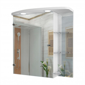 Дзеркальна шафа у ванну кімнату Tobi Sho 66-sz з підсвіткою 620х600х125 мм
