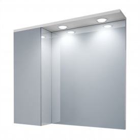 Зеркальный шкаф в ванную комнату Tobi Sho 080-S с подсветкой 700х800х150 мм