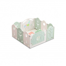Манеж BabyPlayPen "Магической лес" встроенное баскетбольное кольцо 123*123*62 Оливковый