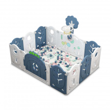 Манеж BabyPlayPen "Магической лес" встроенное баскетбольное кольцо 123*165*62 Синий