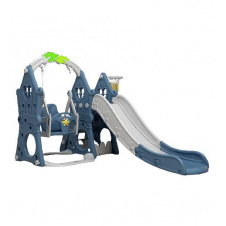 Горка-качели с баскетбольным кольцом BabyPlayPen 3 в 1 Унисекс 1348510901 201*145*120 Синий