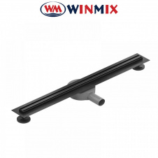 Душевой трап из нержавеющей стали SUS304 DRAIN-05-80-SLIM BLACK-30x800мм,Winmix Польша