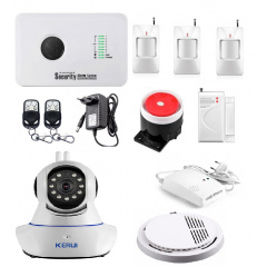 Комплект сигналізації GSM Alarm System G10C+ WI-FI IP камера для 2-х кімнатної квартири (DFHJDF78DFJDD) Чернигов