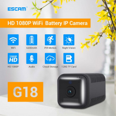 Міні камера wifi бездротова з великим акумулятором 6200 мАг ESCAM G18, FullHD 1080P, датчик руху (100729) Нова Прага