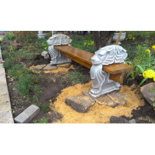 Скамейка, лавочка бетонная «Садовая» Черный