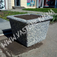 Вазон садовый уличный Сити бетонный Галька коричневая