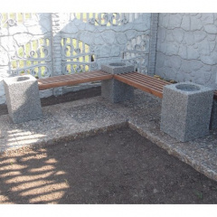 Скамейка уличная, лавочка «Цветник» угловая Владимир-Волынский