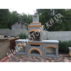 Камин печь барбекю Манчестер с двумя столами Самбір