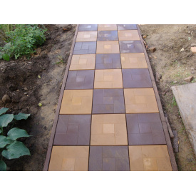 Тротуарная плитка Калифорния 300х300х30 мм Коричневый