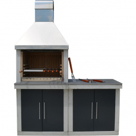Камин барбекю Гарден Шеф S со столом лофт Фасады + керамогранит