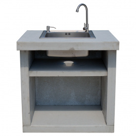Стол-мойка уличный Гарден Шеф бетонный лофт