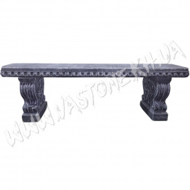 Скамейка бетонная, лавочка уличная «Барокко» Черный