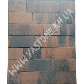 Тротуарная плитка «Палуба» 6 см Колор-микс "Корал"