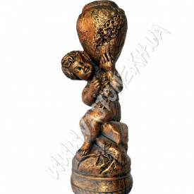 Скульптура садовая "Мальчик с кувшином" Черный