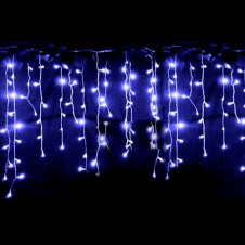 Гирлянда DELUX ICICLE 75LED 2x0.7м 18 flash синий / белый шнур IP44 EN