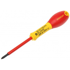 Прорезиненная отвертка Stanley FatMax VDE 1000V Pz2х125