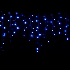 Гірлянда DELUX ICICLE 75LED 2x0.7м синій/чорний шнур IP44 EN Васильків