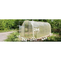 Теплиця "Косичка" 2 х 4 м (труба оцинкована 20х20), повний комплект "Преміум", плівка UV-4, 120 мкм. Ужгород