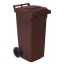 Контейнер для мусора на колесах 120 литров коричневый бак емкость Тип А Запорожье
