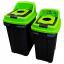 Бак для сортування сміття Planet Re-Cycler 70 л чорний – зелений (скло) Боярка