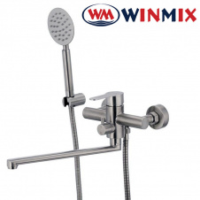 Смеситель для ванны длинный нос Winmix "Dax Euro" (Chr-006), Польша (нержавеющая сталь)