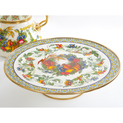 Тортовница эмалированная "VITALY" Elmani с крышкой на ножке, 30 см Вольнянск