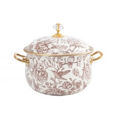 Кастрюля эмалированая "BIRD" Elmani с крышкой, 2,1 л, 16 см Днепрорудное